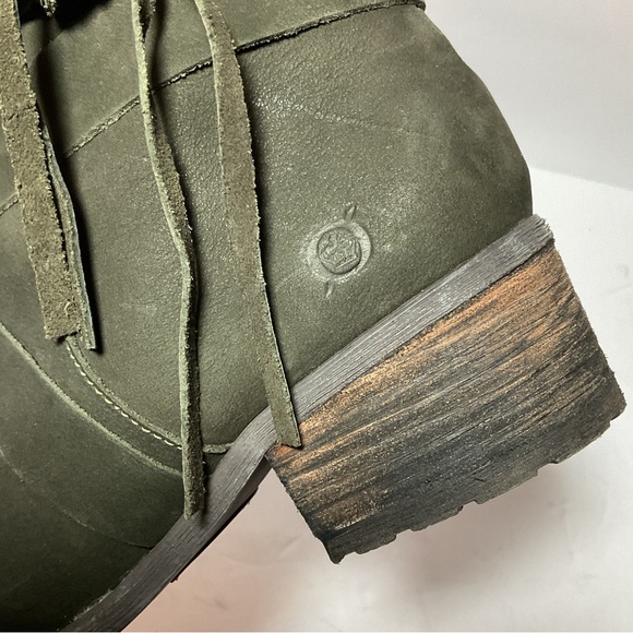 Born Mico Brown Suede Leather Ankle Boots Booties - Picture 10 of 13